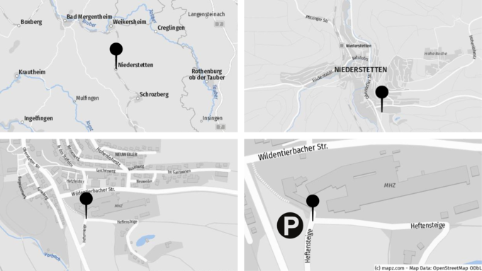 Lageplan der Werks Niederstetten