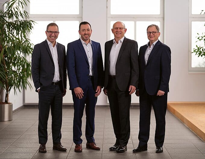 Gruppenfoto der vier Geschäftsführer